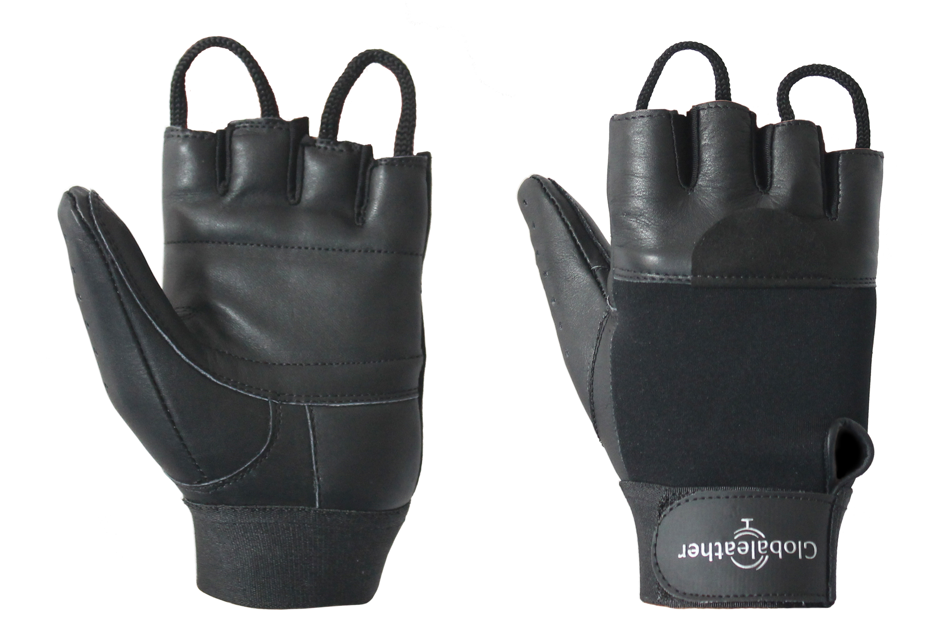 Black or Brown Wheelchair Gloves Made from Leather.